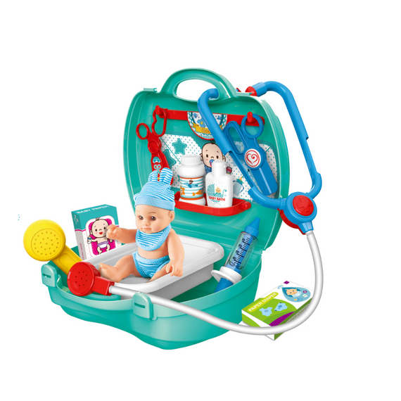 Baby Time orvosi szett babával, a kis doktornak, 17 db