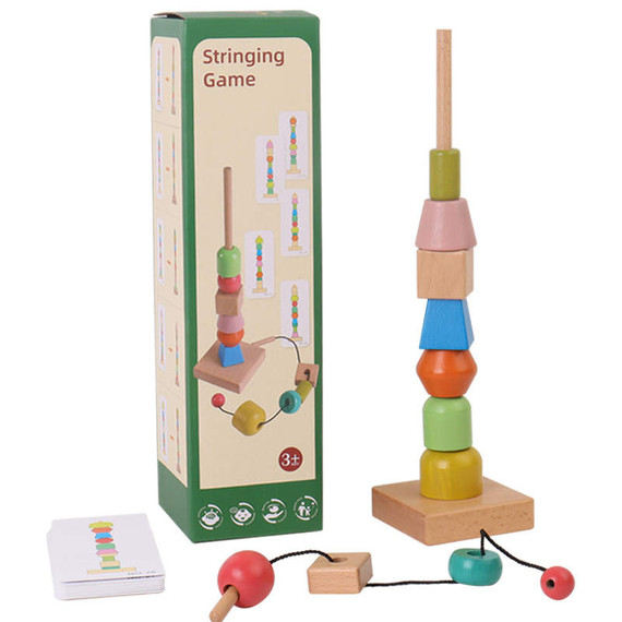 Stringing game - montessori füzőcske és torony játék