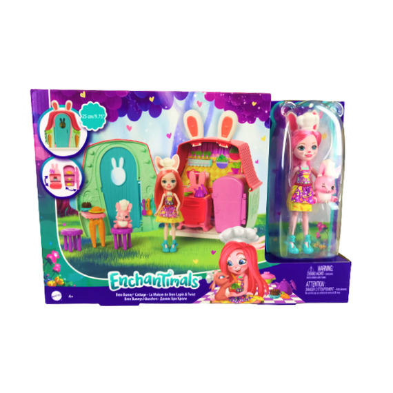 Enchantimals Bree Bunny . Baba és babaház - kiegészítőkkel