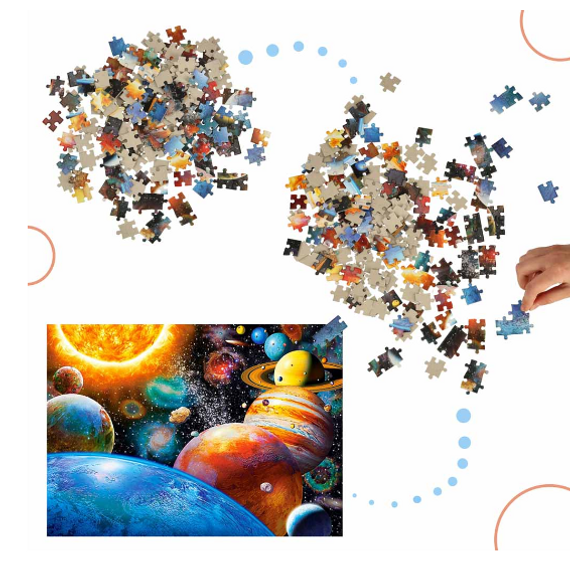 Puzzle-bolygók és holdjaik-180 elem