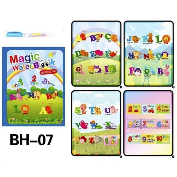 Vizes kifestő - Magic Water Book-Betűk és számok