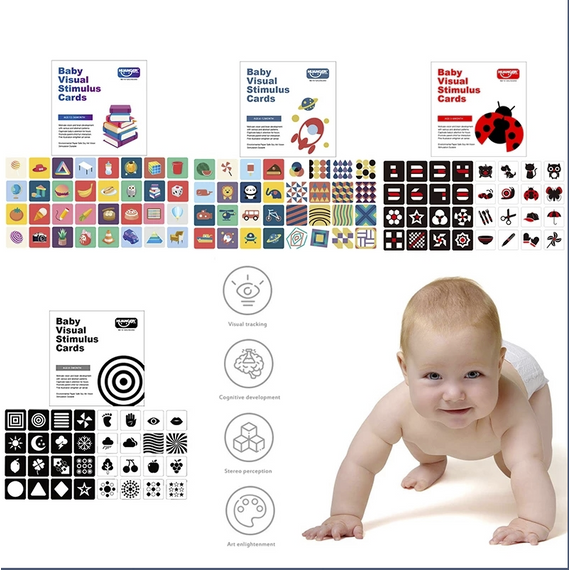Vizuális észlelést fejlesztő képkártyák babáknak - kontrasztos fekete-fehér és színes képek ( Baby Visual Stimulus Cards) Vizuális észlelést fejlesztő képkártyák babáknak - kontrasztos fekete-fehér és színes képek ( Baby Visual Stimulus Cards)