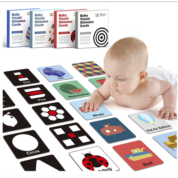 Vizuális észlelést fejlesztő képkártyák babáknak - kontrasztos fekete-fehér és színes képek ( Baby Visual Stimulus Cards) Vizuális észlelést fejlesztő képkártyák babáknak - kontrasztos fekete-fehér és színes képek ( Baby Visual Stimulus Cards)