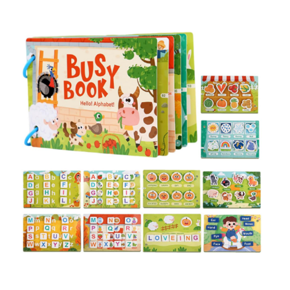 Busy Book - Csináld magad fejlesztő könyv - ABC-s állatos
