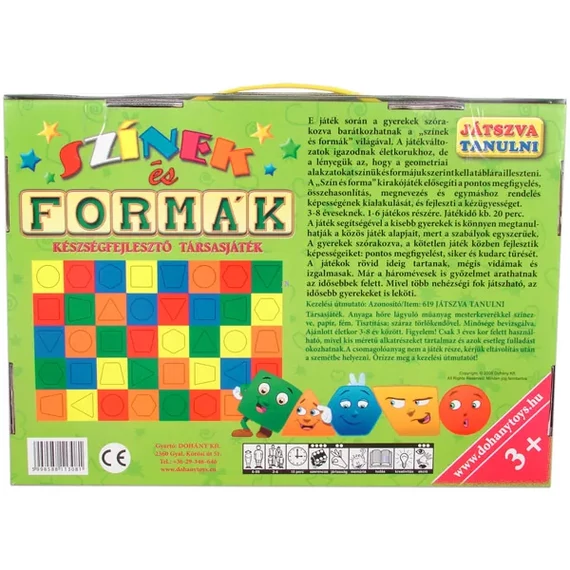 Játszva tanulni - Színek és formák - társasjáték gyerekeknek Játszva tanulni - Színek és formák - társasjáték gyerekeknek