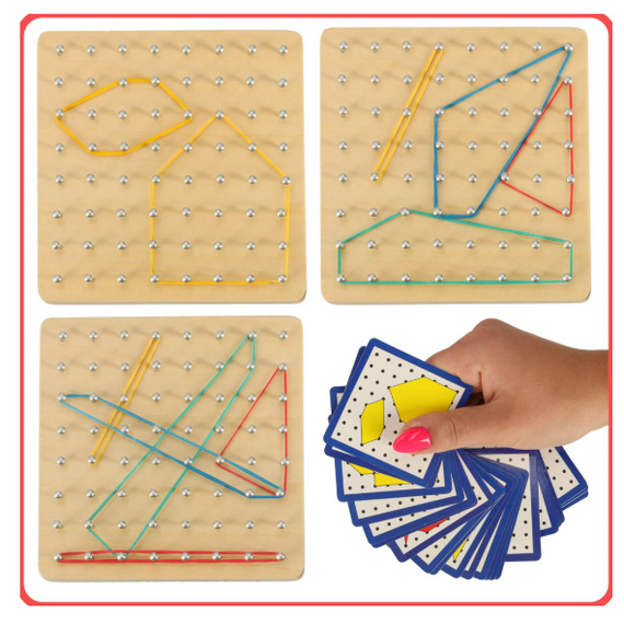 Geoboard fa puzzle - mintakövető játék