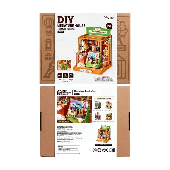 A Múzsa könyvesbolt - DIY miniatűr ház 3D puzzle