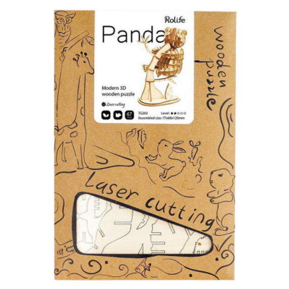 ROKR 3D prémium 3D fa puzzle - Panda