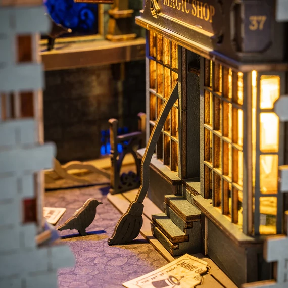 Varázslatos ház könyvsarok, könyvtámasz - 3d prémium puzzle
