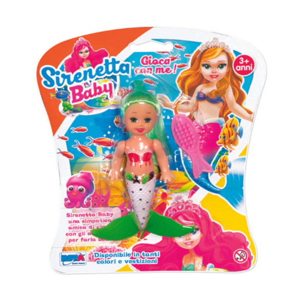 Blister - Sirenetta Sellőbaba 11 cm