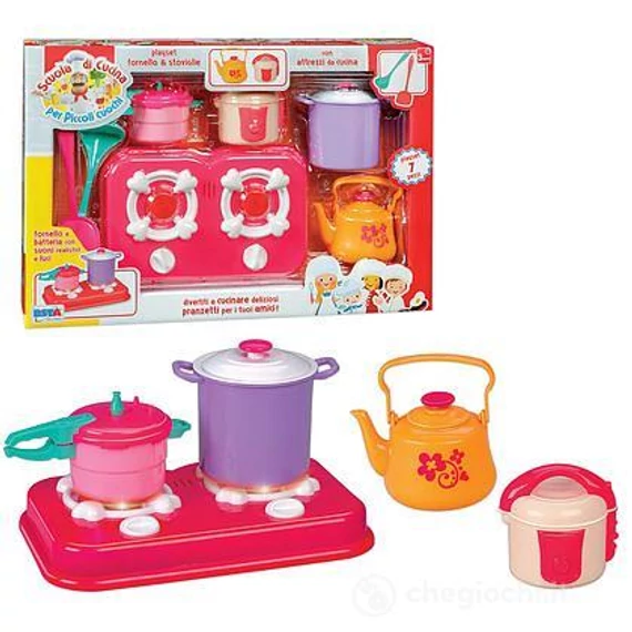 RS Toys Két égős tűzhely fényekkel és hangokkal és edényekkel