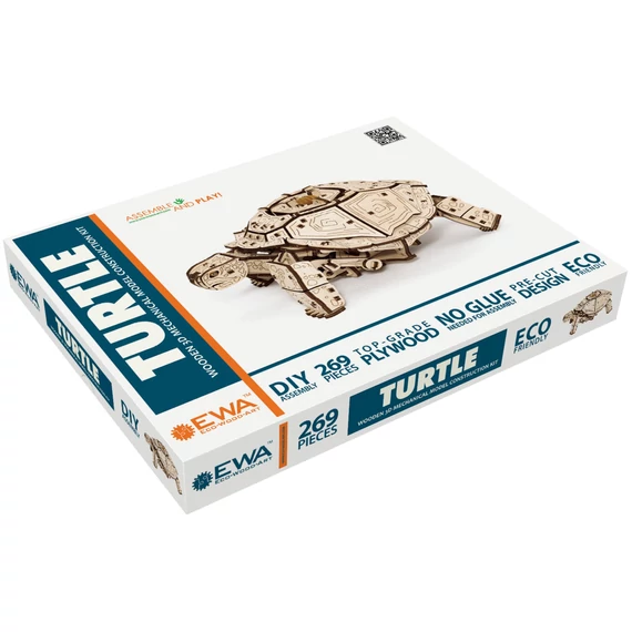 Teknős - prémium fa puzzle
