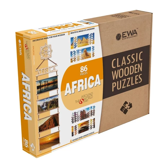 Prémium fa puzzle - Afrika
