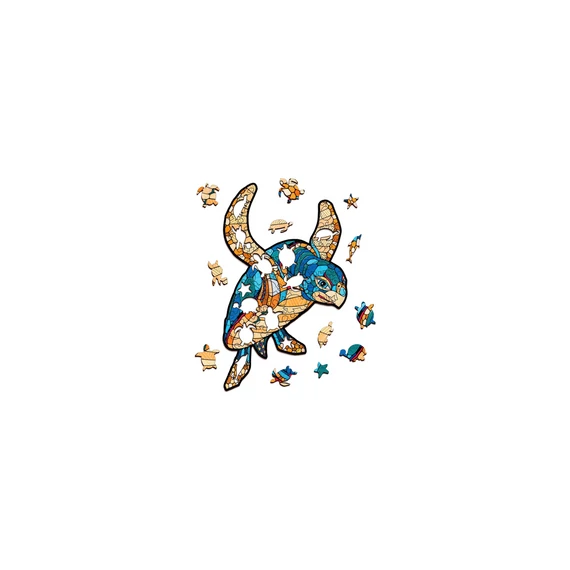 Prémium fa puzzle - Teknős "S"