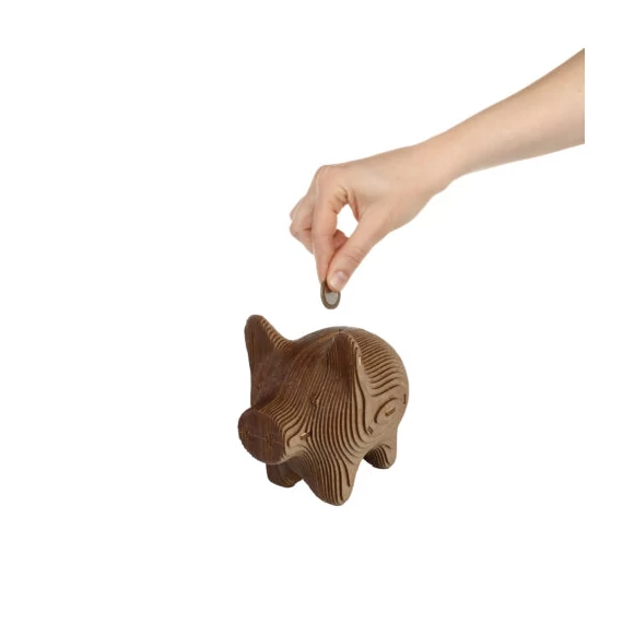 Prémium 3D  fa puzzle - malac persely