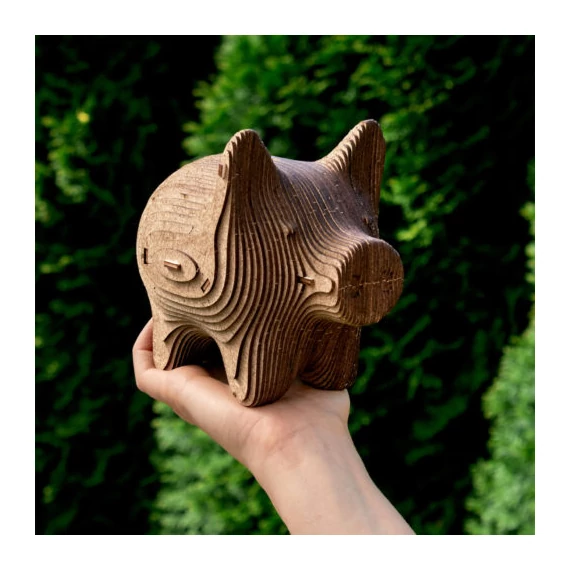 Prémium 3D  fa puzzle - malac persely