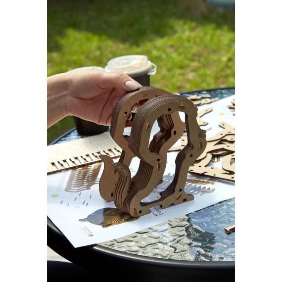 Prémium 3D fa puzzle - cica persely