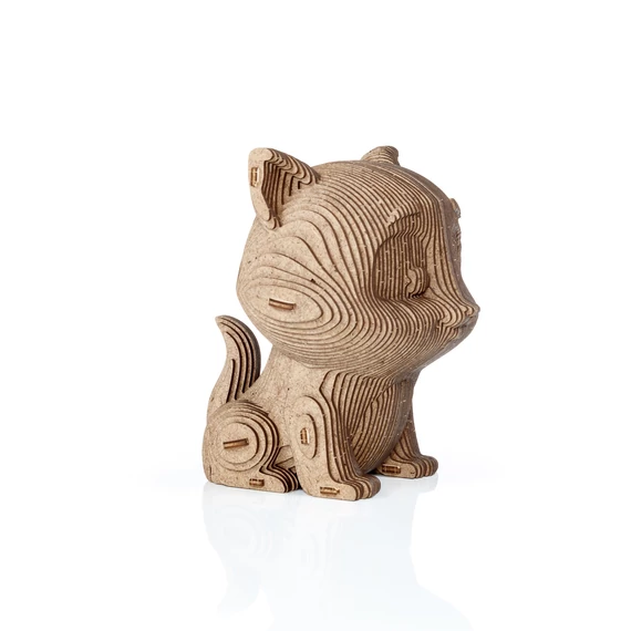 Prémium 3D fa puzzle - cica persely