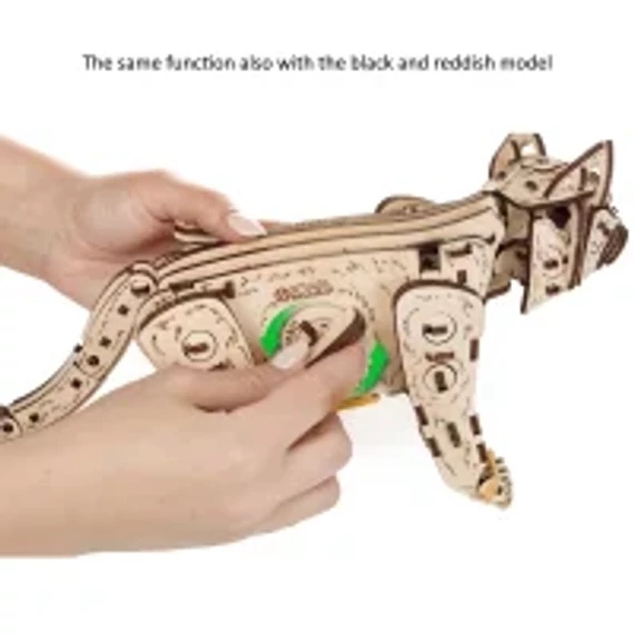Fekete macska prémium fa puzzle 3d