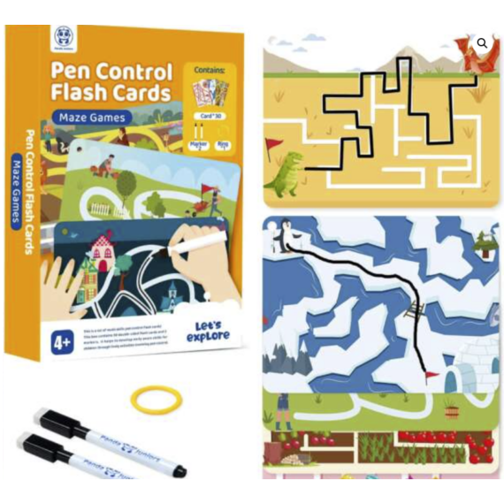 Vonalvezető   - Labirintus játékok (Pen Control Flash Cards - Maze Games)