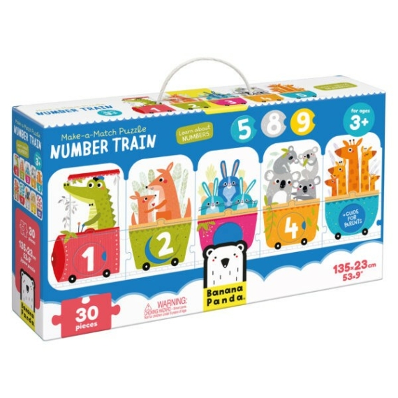 Számos vonat puzzle - Number train - Banana Panda