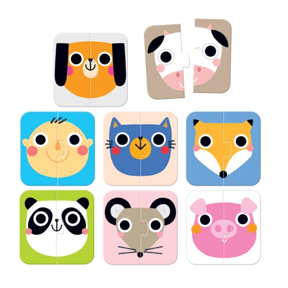 Banana Panda oktató puzzle - Arcok