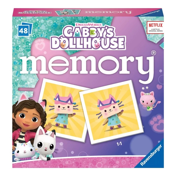 Memóriajáték - Gabi babaháza - Fejlesztőjáték (Ravensburger Mini Memory - Gabby's dollhouse) 