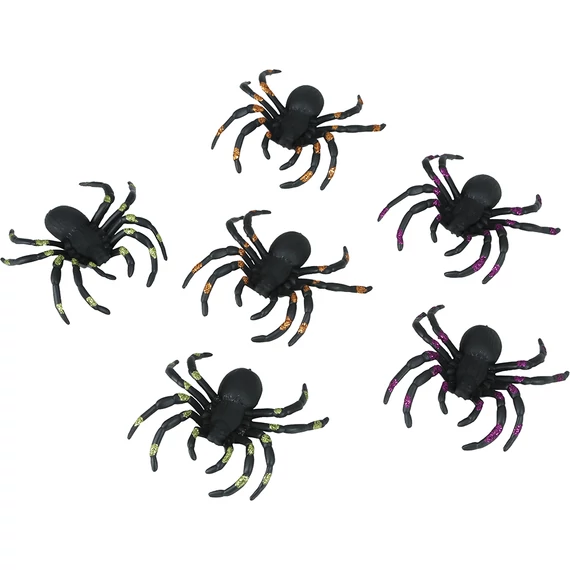 6 db csillámos pók  7 cm