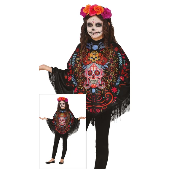 Halloween poncso, gyerekeknek, 7 - 9 év