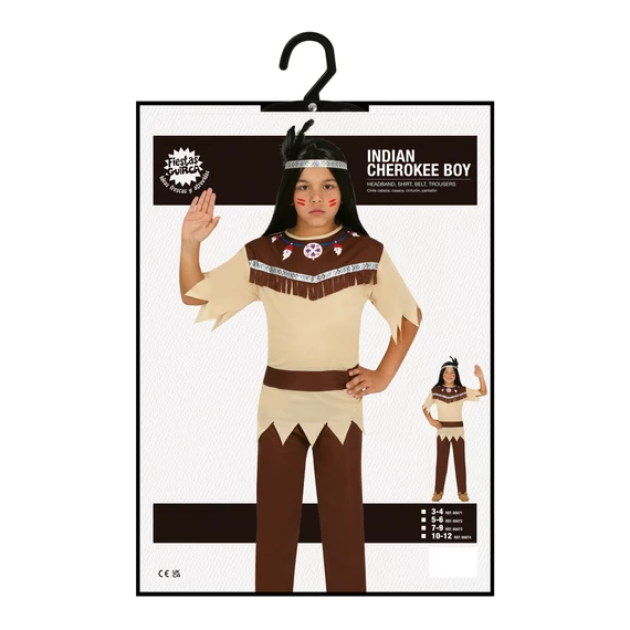 Cseroki (cherokee) indián fiú jelmez - 5-6 éves