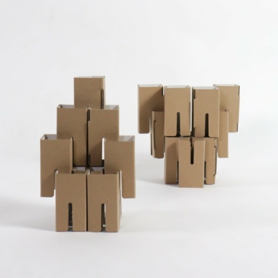 Színezhető karton játék - Karton építőjáték