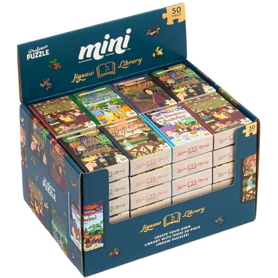 Mini könyv alakú kirakó – Klasszikus regények gyűjteménye (50 darabos puzzle)