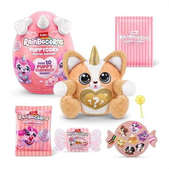 Rainbocorns Pocket Puppycorn meglepetés illatos kutyus plüss - többféle