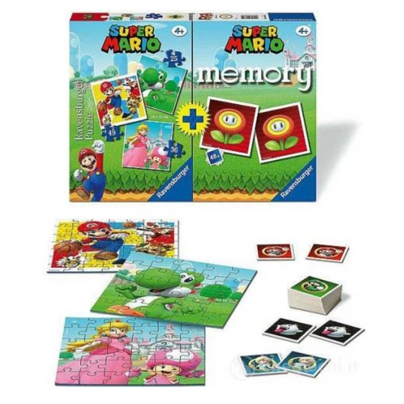 Super Mario puzzle és memóriajáték - Ravensburger