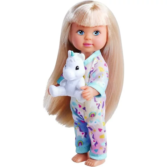 Evi Love mini baba pizsamában unikornissal - 12 cm