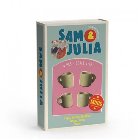 Sam és Júlia miniatűr műanyag bögre szett