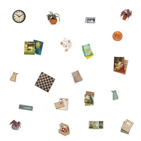 Sam & Julia Die Cuts Matrica szett - Nappali – Mouse Mansion
