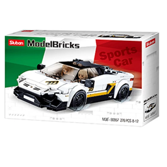 Sluban Model Bricks - Fehér Olasz sportkocsi