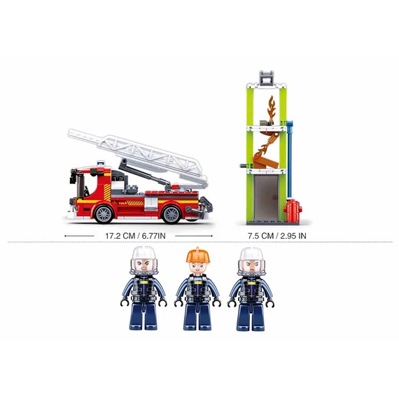 Sluban Firefighters - Tűzoltóautó teleszkópos létrával