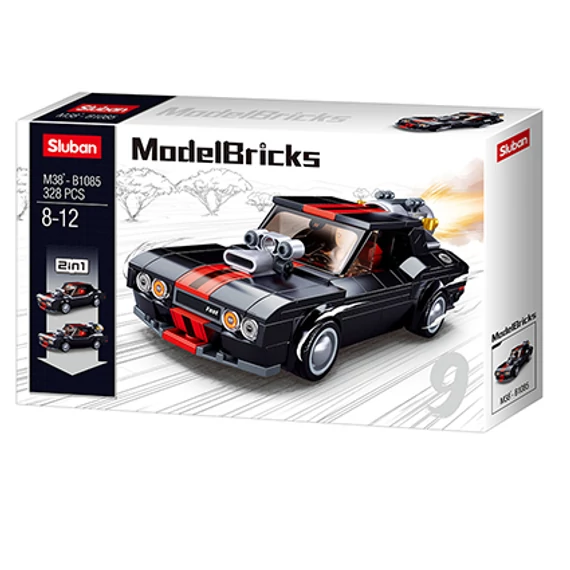 Sluban Model Bricks - Fekete utcai autó 2 az 1-ben