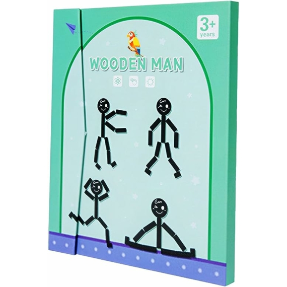 Pálcika sport ember (mágneses) - Wooden stick man magnetic - több féle