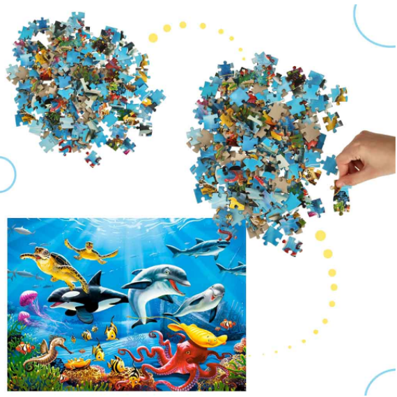 Puzzle-trópusi víz alatti világ-200 elem