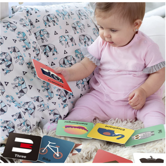 Vizuális észlelést fejlesztő képkártyák babáknak - kontrasztos fekete-fehér és színes képek ( Baby Visual Stimulus Cards)