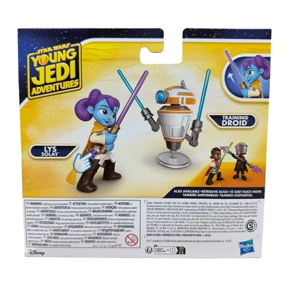 Star Wars a fiatal jedi felugró fénykardpárbaj Lys Solay plusz kiképződroid
