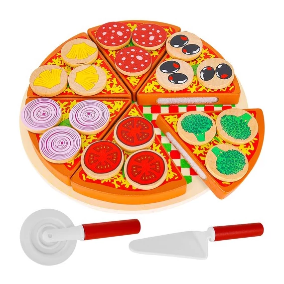 Vágható fa pizza készlet 
