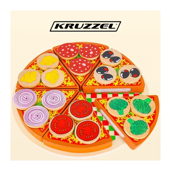 Vágható fa pizza készlet