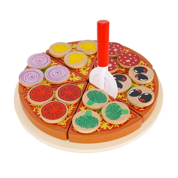 Vágható fa pizza készlet