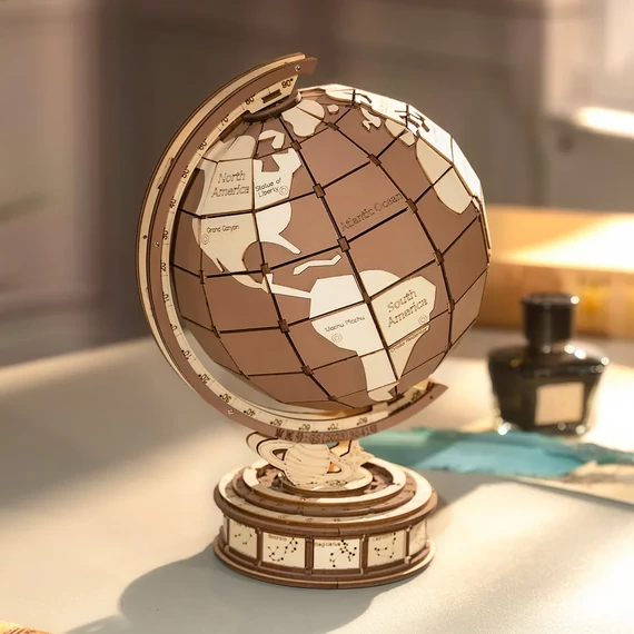 3D fa puzzle - Földgömb