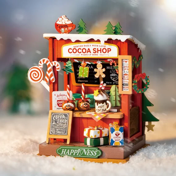Adventi vásár, Kakaó stand - DIY miniatűr ház puzzle