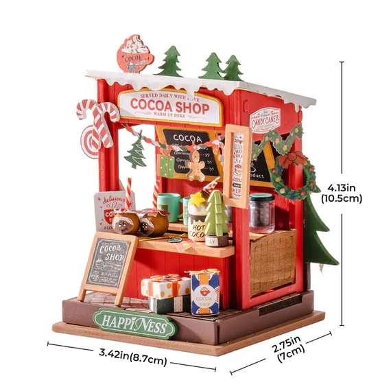Adventi vásár, Kakaó stand - DIY miniatűr ház puzzle